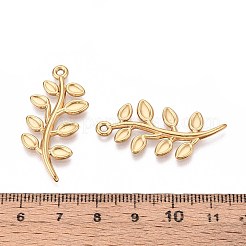 Pendentifs en forme de feuille en acier inoxydable 304&nbsp;STAS-T067-31G