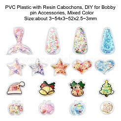 PVC-Kunststoff mit Harz-Cabochons&nbsp;KY-CJ0001-55