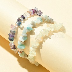 3 Stück 3-teiliges Stretch-Armband-Set mit natürlichen gemischten Edelsteinsplittern und Perlen für Damen&nbsp;BJEW-FZ00006