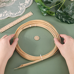 Flache natürliche Bambusgeflechtstreifen&nbsp;DIY-WH0591-586