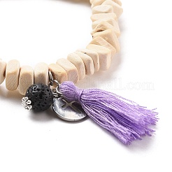 Bracelets extensibles avec breloque&nbsp;BJEW-JB05522-04