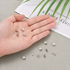 Dadi per orecchini in argento sterling rodiato anti-ossidazione&nbsp;X-STER-E041-11B
