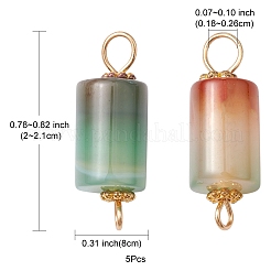 Natürliche Pfauenachat-Verbindungsanhänger&nbsp;PALLOY-YW0001-54