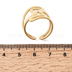 Offene Manschettenringe aus Edelstahl 304 für Damen&nbsp;RJEW-L342-13G