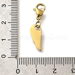 Feder 304 Edelstahl Polymer Clay Strass Anhänger Dekorationen&nbsp;STAS-R153-50G
