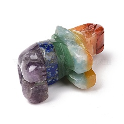 Natürlicher roter Jaspis & gelbe Jade & Tigerauge & grüner Aventurin & Lapislazuli Steinskulptur Ornament&nbsp;G-M384-04