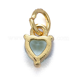 Adornos de latón micropavé de circonia cúbica&nbsp;KK-P192-08-G05