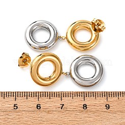Boucles d'oreilles pendantes en acier inoxydable 304 émaillé&nbsp;EJEW-K315-07G