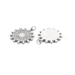 Pendentifs en acier inoxydable 304 avec monture en émail&nbsp;STAS-N097-201