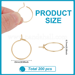 200 boucle d'oreille créole en acier inoxydable chirurgical 316&nbsp;UNKW-ME0001-09