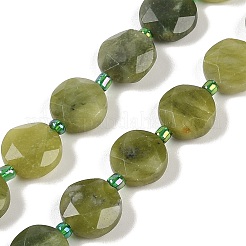 Natürliche chinesische Jade Perlen Stränge&nbsp;G-C116-A70-01