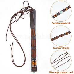 Cintura da cappello da cowboy del sud-ovest con perline ovali turchesi sintetiche&nbsp;DIY-WH0449-02