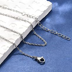 Collana a catena in acciaio inossidabile 304 anti-ossidazione&nbsp;STAS-T040-PJ204-45