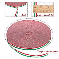 Rubans polyester gros grain à rayures plates&nbsp;EC-WH0003-13-B03
