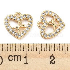 Latón micro cubic zirconia encantos&nbsp;KK-Q789-28G