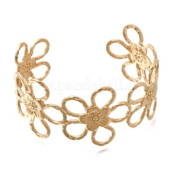 Bracciali rigidi a maglie cave in acciaio inossidabile 304 stile boho&nbsp;SA-CBA1E89-01C-G