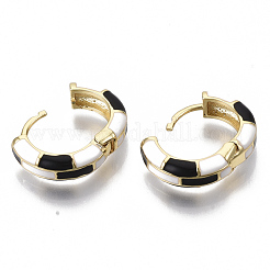 Latón pendientes de aro Huggie&nbsp;EJEW-S209-06A