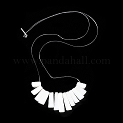 Brins de perles graduées en coquillage conus eburneus naturel rectangle&nbsp;SSHEL-P002-05A