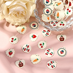 Colgantes de esmalte de aleación 30pcs 6 estilos&nbsp;ENAM-CJ0002-21