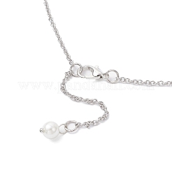 6 collana con ciondolo a forma di principe con corona in perline di vetro fatte a mano in 6 colori&nbsp;NJEW-JN05447