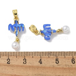 Pendentifs de placage en laiton&nbsp;KK-Q009-03G-01