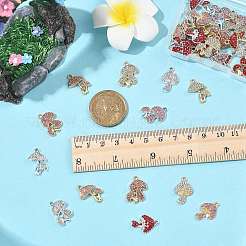 24 Stück 6-Farben-Rack-Plating-Legierung-Strass-Anhänger&nbsp;FIND-FS0004-97
