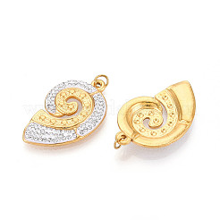 Ionenplattierung (IP) 304 Edelstahl Polymer Clay Strass Anhänger&nbsp;STAS-N115-16G