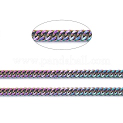 Cadenas de bordillo de acero inoxidable 304 con corte de diamante y revestimiento iónico (IP)&nbsp;CHS-F013-02MC