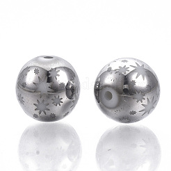 Perles de verre galvanoplastie de Noël&nbsp;EGLA-R113-07B