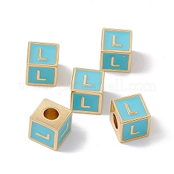 Cremagliera smalto perle di ottone placcatura&nbsp;KK-B060-04G-06L