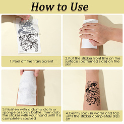 Entfernbare temporäre wasserfeste Tattoos Papieraufkleber&nbsp;DIY-WH20013-74