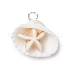 Sommer Strand natürliche Muschel Anhänger&nbsp;PALLOY-JF02649