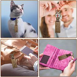 Porte-clés en bois de noyer&nbsp;KEYC-WH0044-004
