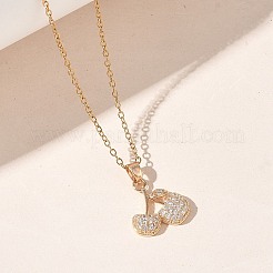 Collane con pendente in ottone e zirconi cubici&nbsp;SA-CBA7E55-04G-01