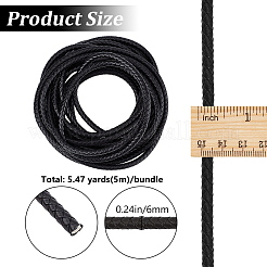 5m geflochtenes Lederband mit Kern&nbsp;WL-BBC0001-01C-02