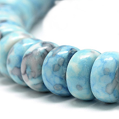 Synthetik Meer weißer Jade Perlen Stränge&nbsp;LS-G-S257-5x10mm-02