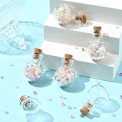 8 runde Glasflasche für Perlenbehälter&nbsp;BOTT-FS0001-03