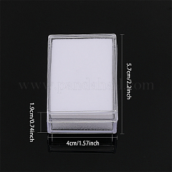 10 Stück 2 Farben Rechteck transparenter Kunststoff lose Diamant-Edelstein-Aufbewahrungsboxen&nbsp;CON-WH0095-46