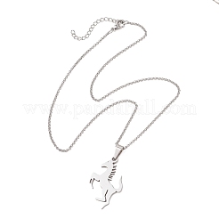 Colliers pour femmes et hommes avec pendentif cheval en acier inoxydable 201 et chaîne à maillons en acier inoxydable 304.&nbsp;NJEW-JN05996
