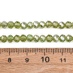 FilI di perline in vetro placcato&nbsp;EGLA-A034-T4mm-K15