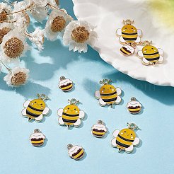 12 Stück 2 Arten Legierung Emaille Anhänger&nbsp;ENAM-YW0003-18