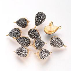 Risultati dell'orecchino della vite prigioniera del rhinestone dell'argilla del polimero&nbsp;EJEW-S197-01