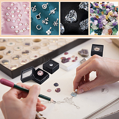 70 Stück Schmuck-Geschenkboxen aus ABS-Kunststoff&nbsp;CON-WH0088-88B-02