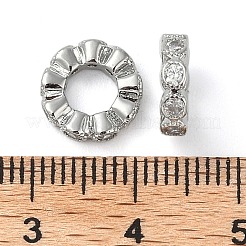 Verbindungsringe aus Messing mit klarem Zirkonia&nbsp;KK-U045-10P