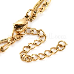 Bracelets à chaînes multibrins en acier inoxydable 304&nbsp;BJEW-G711-03B-G