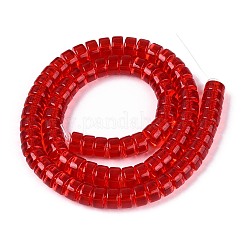 Fili di perline do vetro trasparente&nbsp;GLAA-N026-3x6mm-T08