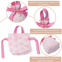 Geschenkbeutel aus Stoff mit Herz-Print und Kordelzug&nbsp;ABAG-WH20015-11