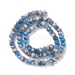 Brins de perles rondelles de jaspe de sésame naturel teint/jaspe de kiwi&nbsp;G-E316-A02