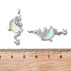Messing-Mikropflaster mit Zirkonia und Harzanhängern&nbsp;KK-Z103-05P-01