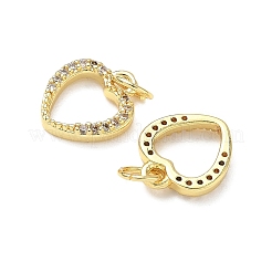 Pendentifs avec zircon cubiques à micro-pavés en laiton&nbsp;KK-I379-15G-08